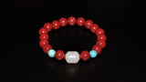 Load image into Gallery viewer, Red Jasper and Turquoise Stone Bracelet