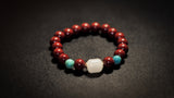 Load image into Gallery viewer, Red Jasper and Turquoise Stone Bracelet